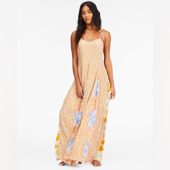 Billabong ๐ผ Floral Patchwork Vintage Gal Maxi Dress ๐๏ธ๐ - Picture 2 of 6